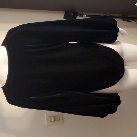 Seeing One Piece Velvet low cut Blouse - Picture 4 of 7